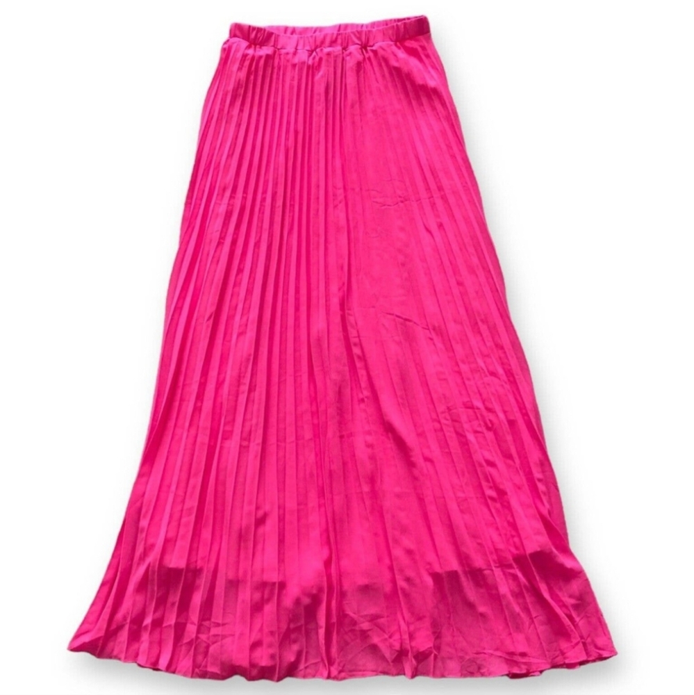 Shein SXY Bright Pink Elastic Waist Maxi Skirt- Size L (8-10) NWT